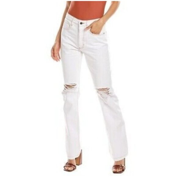 WEWOREWHAT Stretch Denim Classic White Jeans Sz 24 NEW with tags - Picture 1 of 3